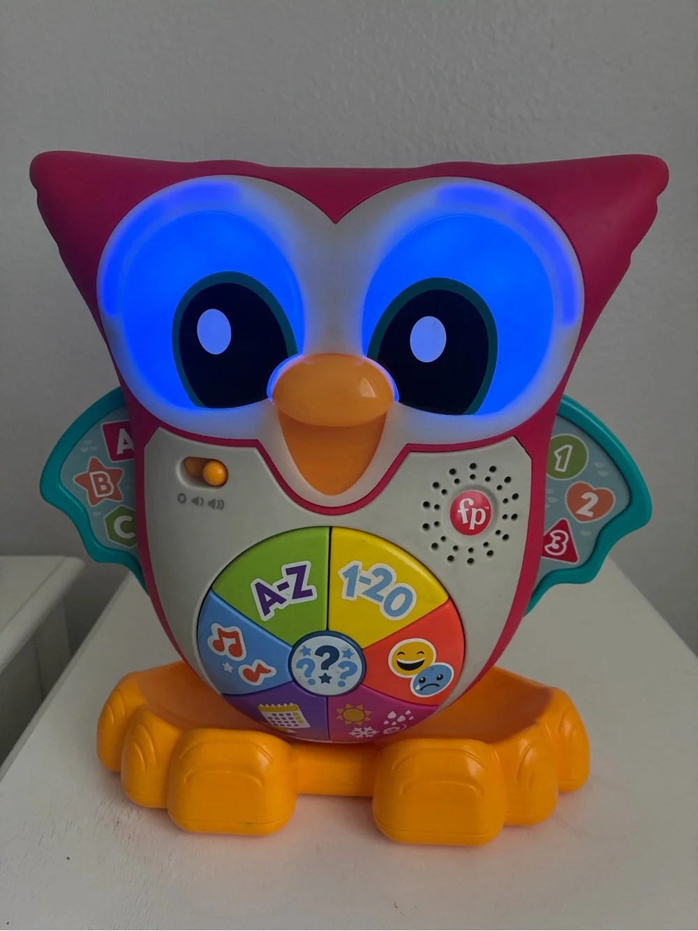 Fisher-Price Toddler Learning Toy Linkimals Light-Up & Learn Owl for Ages 18+ Mo